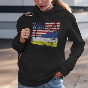 Buryatia USA Flag Hoodie