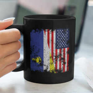 Buryatia USA Flag - Half American Mug