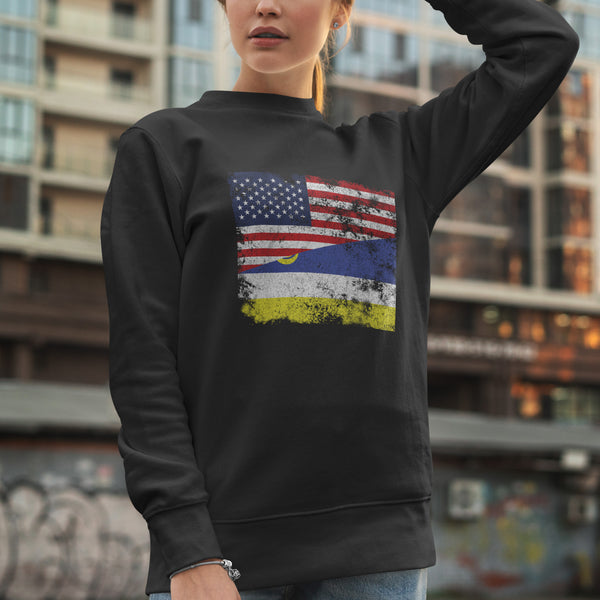 Buryatia USA Flag Sweatshirt