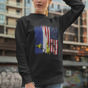 Buryatia USA Flag - Half American Sweatshirt