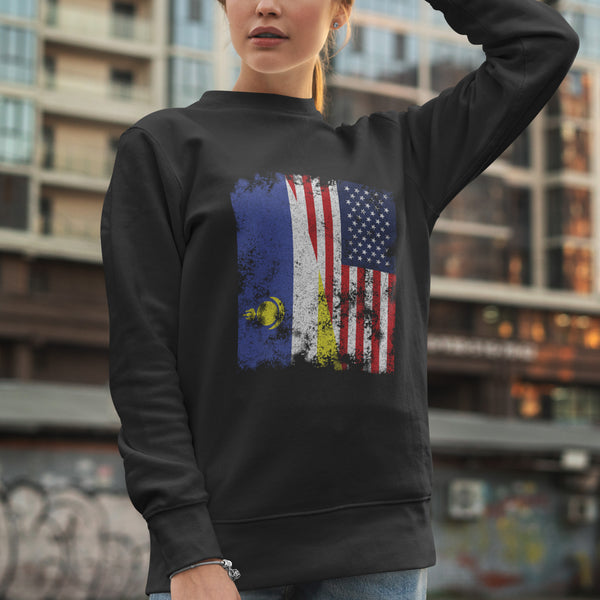Buryatia USA Flag - Half American Sweatshirt