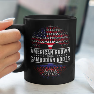 American Grown Cambodian Roots Flag Mug