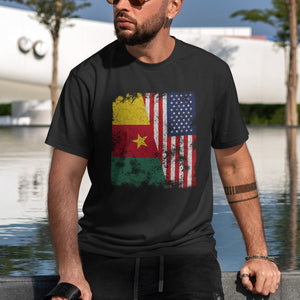 Cameroon USA Flag - Half American T-Shirt
