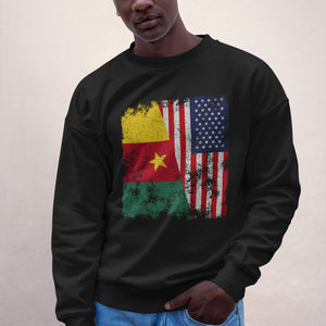 Cameroon USA Flag - Half American Sweatshirt