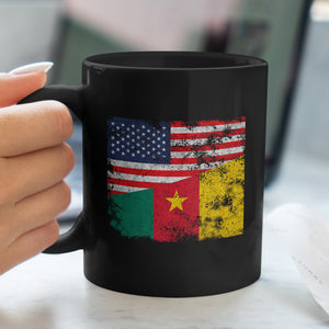 Cameroon USA Flag Mug