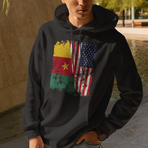 Cameroon USA Flag - Half American Hoodie