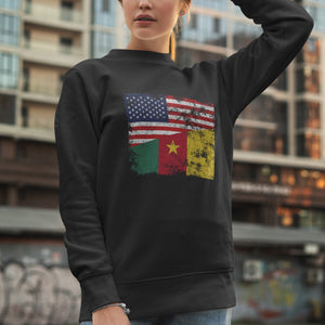 Cameroon USA Flag Sweatshirt