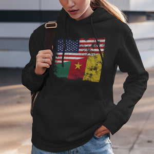Cameroon USA Flag Hoodie