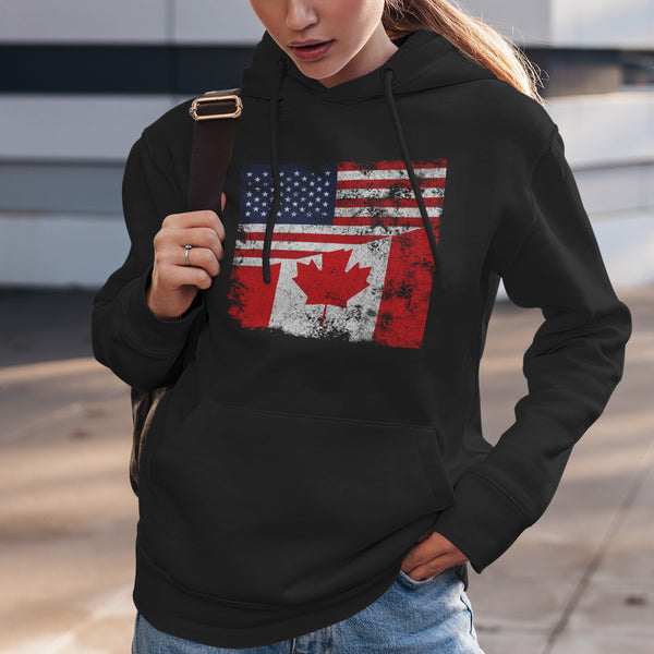 Canada USA Flag Hoodie
