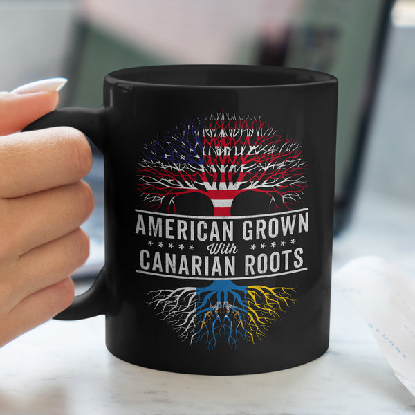 American Grown Canarian Roots Flag Mug