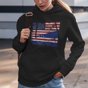 Cape Verde USA Flag Hoodie