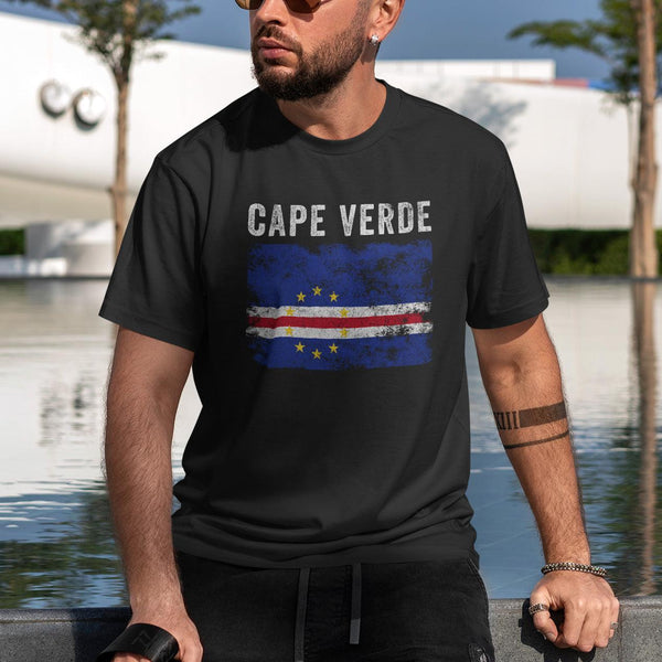 Cape Verde Flag Distressed T-Shirt
