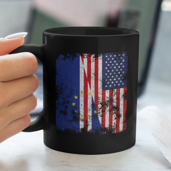 Cape Verde USA Flag - Half American Mug