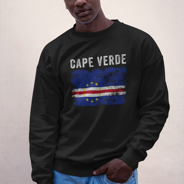 Cape Verde Flag Distressed Sweatshirt