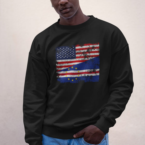 Cape Verde USA Flag Sweatshirt