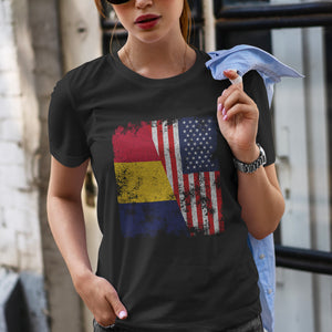 Chad USA Flag - Half American T-Shirt