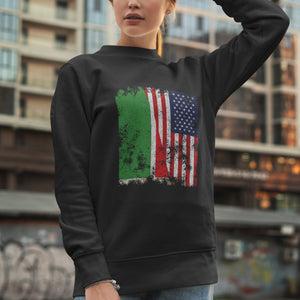 Chechen Republic USA Flag Half American Sweatshirt