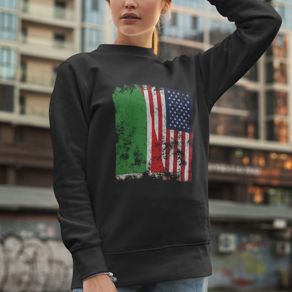 Chechen Republic USA Flag Half American Sweatshirt