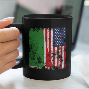 Chechen Republic USA Flag Half American Mug
