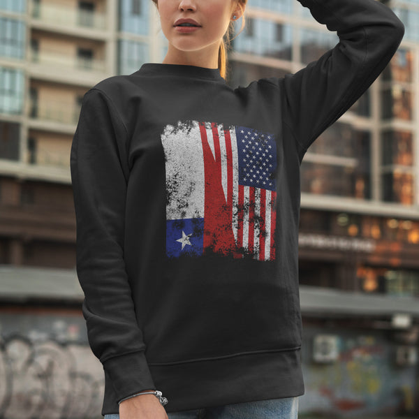Chile USA Flag - Half American Sweatshirt