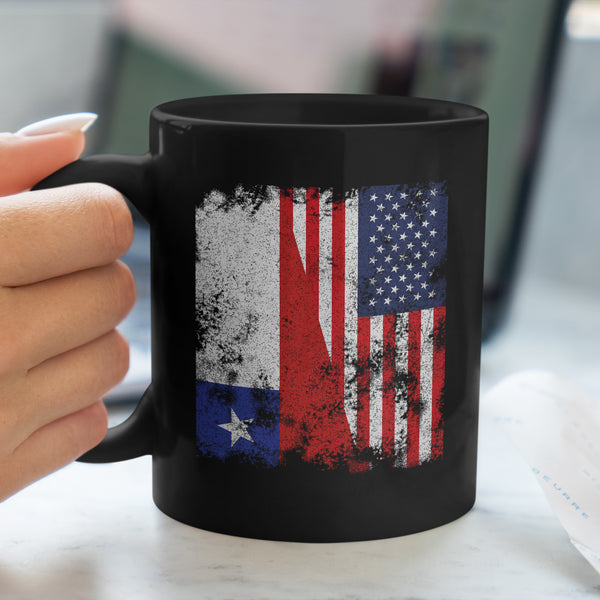 Chile USA Flag - Half American Mug