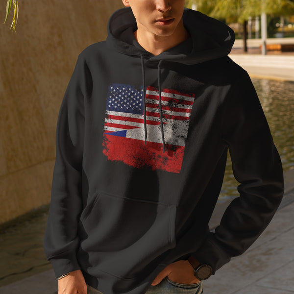 Chile USA Flag Hoodie
