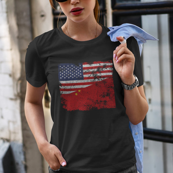 China USA Flag T-Shirt