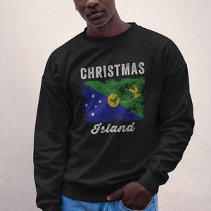 Christmas Island Flag Distressed Sweatshirt