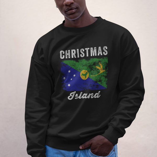 Christmas Island Flag Distressed Sweatshirt