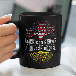 American Grown Chuvash Roots Flag Mug