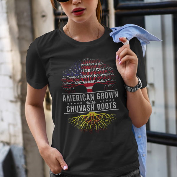 American Grown Chuvash Roots Flag T-Shirt