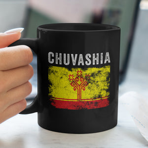 Chuvashia Flag Distressed - Chuvash Flag Mug