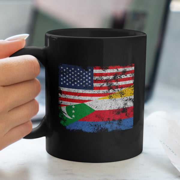 Comoros USA Flag Mug