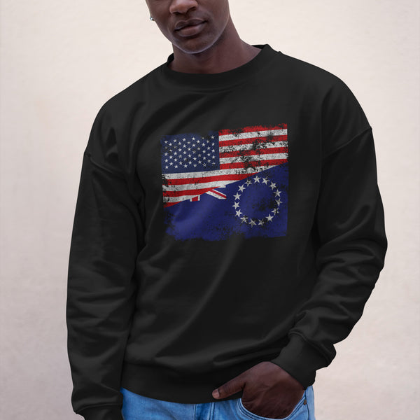 Cook Islands USA Flag Sweatshirt