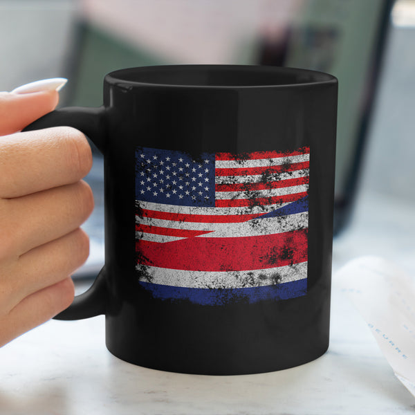 Costa Rica USA Flag Mug