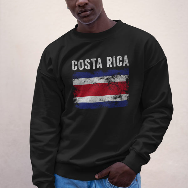 Costa Rica Flag Vintage Costa Rican Flag Sweatshirt