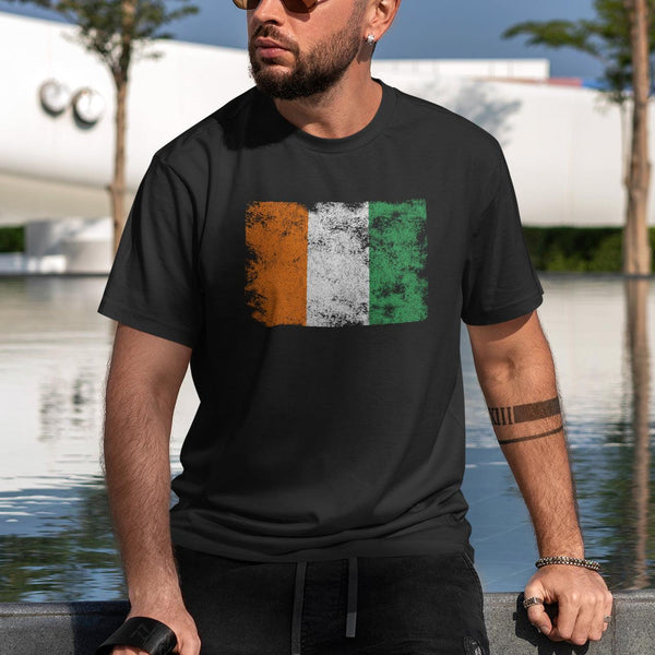 Ivory Coast Flag T-Shirt Black / S