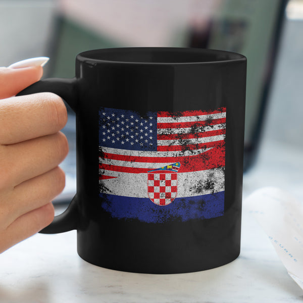 Croatia USA Flag Mug