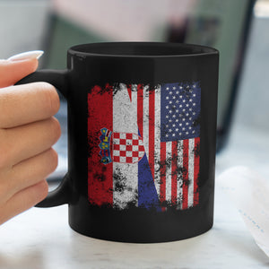 Croatia USA Flag - Half American Mug