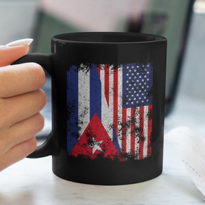 Cuba USA Flag - Half American Mug