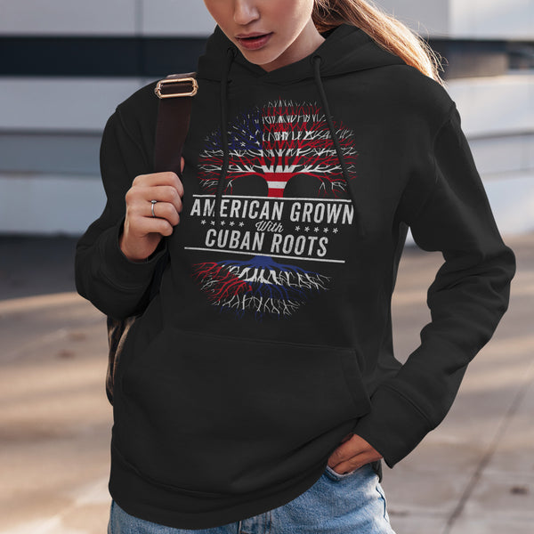 American Grown Cuban Roots Flag Hoodie