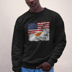 Cyprus 1960-2006 USA Flag Sweatshirt