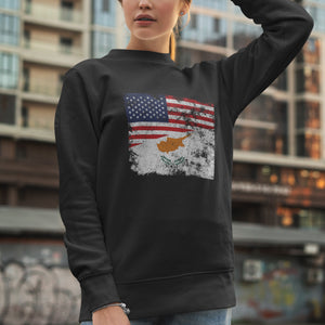 Cyprus 1960-2006 USA Flag Sweatshirt
