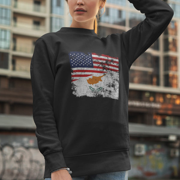 Cyprus 1960-2006 USA Flag Sweatshirt