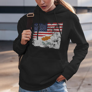 Cyprus 1960-2006 USA Flag Hoodie