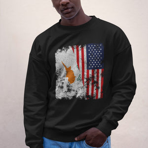 Cyprus 1960-2006 USA Flag Sweatshirt