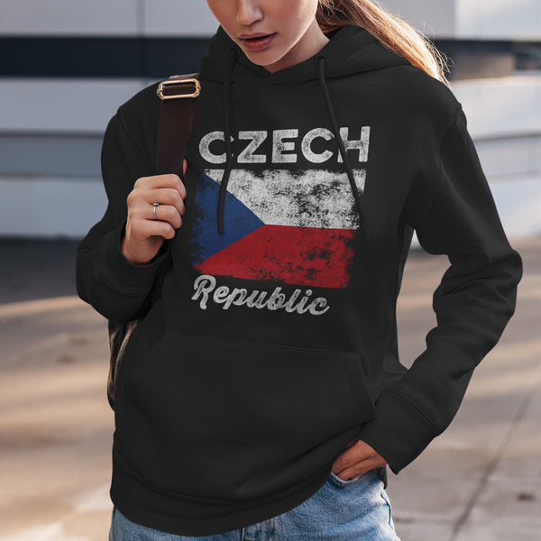 Czech Republic Flag Vintage - Czech Flag Hoodie