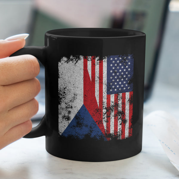 Czech Republic USA Flag - Half American Mug
