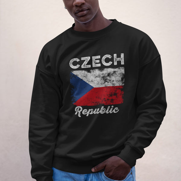 Czech Republic Flag Vintage - Czech Flag Sweatshirt