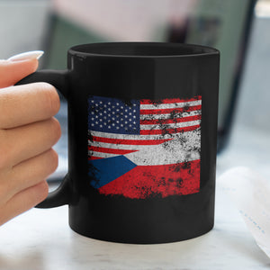 Czech Republic USA Flag Mug